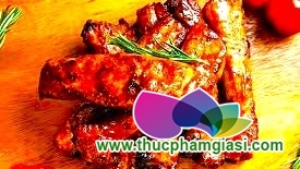 suon nuong mat ong voi suon heo dong lanh nhap khau